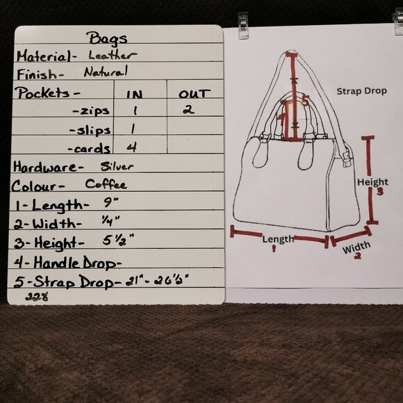 Brown/Silver Crossbody EUC #228 - Picture 9 of 9